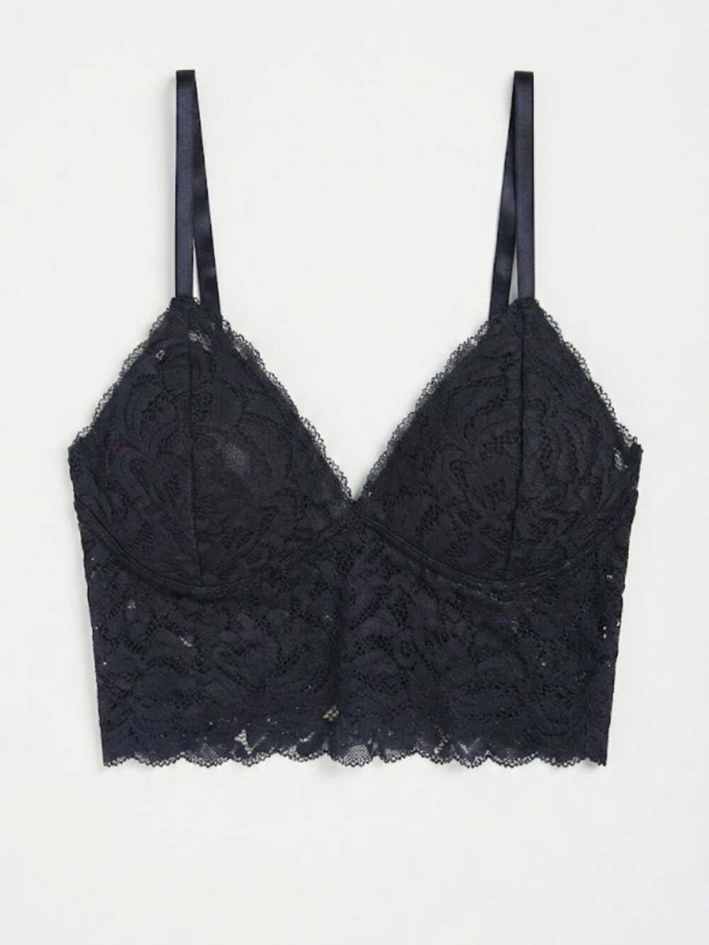 Black Floral Lace Bralette